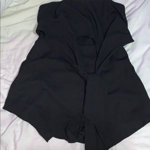 black strapless romper